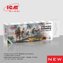 ICM 3042 - Acrylic paint set for WWI British infantry 6 ? 12 ml