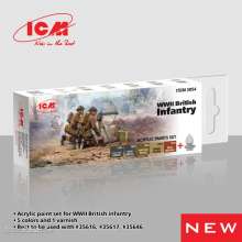 ICM 3054 - Acrylic Paint Set for WWII British infantry 6 x12 ml