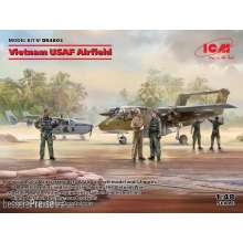 ICM DS4803 - 1:48 Vietnam USAF Airfield(Cessna O-2A,OV-10 Bronco,US Pil&Gro.Pers(Viet.War)5 fig