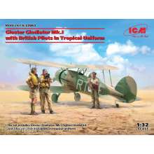 ICM 32043 - Gloster Gladiator Mk.I with British Pilots in Tropical Uniform in 1:32