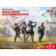 ICM 35024 - 1:35 American Civil War Confederate Infantry.Set #2 (100% new molds)