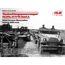 ICM 35105 - 1:35 ´Beobachtungspanzerwagen´ Sd.Kfz.251/18 Ausf.A, WWII German Observation Vehicle with crew