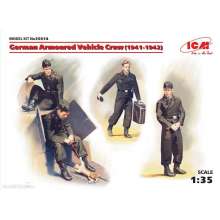 ICM 35614 - 1:35 German Armoured Vehicle Crew 1941-1942 4 figures and cat