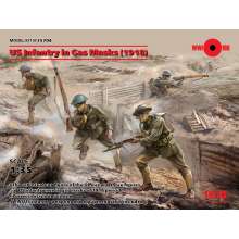 ICM 35704 - 1:35 US Infantry in Gas Masks(1918)4 Figures