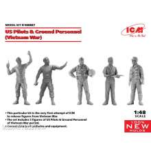 ICM 48087 - US Pilots & Ground Personnel (Vietnam War) (5 figures) (100% new molds) in 1:48