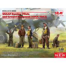 ICM 48088 - USAAF Bomber Pilots and Ground Personnel (1944-1945) (100% new molds) in 1:48