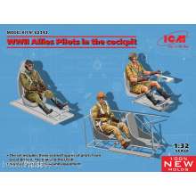 ICM 32112 - WWII Allies Pilots in the cockpit (British,Amarican,Soviet)(100%new molds) in 1:32