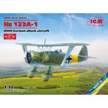 ICM 32014 - 1:32 Hs 123A-1, WWII German attack aircraft (100% new molds)