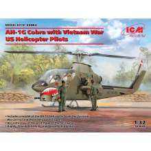 ICM 32062 - AH-1G Cobra with Vietnam War US Helicopter Pilots in 1:32