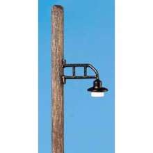 Weinert 33241 - Lampe in gerader Ausführung am Holzmast, beleuchtet (H0)