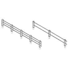 Weinert 3381 - Zaun mit Betonpfählen in leichter Ausführung mit 2 Querstangen (H0)