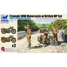 Bronco Models CB35035 - 1:35 Triumph 3HW Motocycle w/MP Figure Set