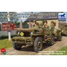 Bronco Models CB35106 - 1:35 GPW 1/4 ton 4x4 Utility Track Mod.1942 w/10-CWT & Airborne Crew