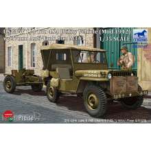 Bronco Models CB35107 - 1:35 US GPW 4x4 Light Utility Truck w/37mm Anti-Tank Gun M3A1