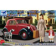 Bronco Models CB35167 - 1:35 Italian Light Civilian Car (Hard Top) w/Lady & Girl