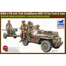 Bronco Models CB35170 - 1:35 6 Pdr Anti-Tank Gun(Airborne)With 1/4Ton