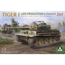 Takom TAK2199 - 1:35 Tiger I Late-Production w/Zimmerit Sd.Kfz.181 Pz.Kpfw.VI Ausf.E Sd.Kfz.181 Pz.Kpfw.VI Ausf.E (Late/Late Command) 2 in 1