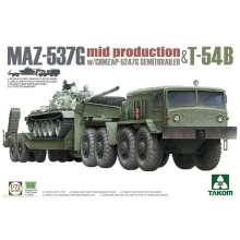 Takom 5013 - MAZ-537G  w/ChMZAP-5247G   Semi-trailer mid production & T-54B in 1:72