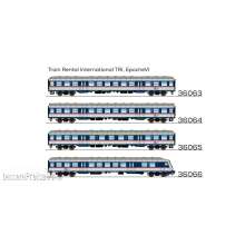 ESU 36063 - n-Wagen, H0, Bnrz 451.4, 8022-34 190-5, 2. Kl, TRI Ep. VI, weiß-blau-grau, DC