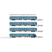 ESU 36067 - n-Wagen, H0, Bnrz 451.4, 80 22-34 240-8, 2. Kl, GfF Ep. VI, blau-weiß, DC