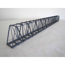 Hack Brücken 36100 - Lange Kastenbrücke 84,5cm eingleisig, grau - Typ KT84