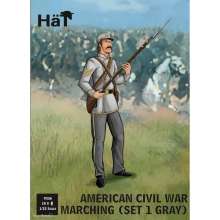 HäT 379336 - 1/32 Amerikanischer Bürgerkrieg, grau, marschierend, Set 1