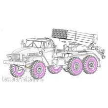 Hobby Boss 382931 - 1/72 BM-21 Grad Raketenwerfer