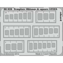 Eduard Accessories 00028 - Template oblongs & square STEEL