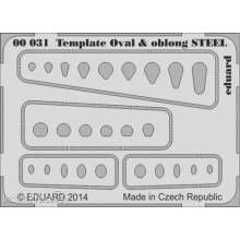 Eduard Accessories 00031 - Template ovals & oblong STEEL for tool