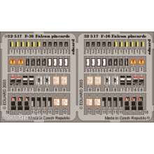 Eduard Accessories 32517 - F-16 Falcon Placards für Hasegawa Bausatz in 1:32