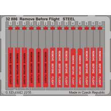 Eduard Accessories 32886 - Remove Before Flight STEEL in 1:32