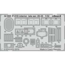 Eduard Accessories 32955 - P-51D interior late ser. 20-35 f. Tamiya in 1:32