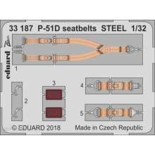 Eduard Accessories 33187 - P-51D seatbelts STEEL for Revell in 1:32