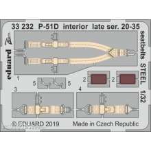 Eduard Accessories 33232 - P-51D interior late ser. 20-35 seatbelts STEEL f.Tamiya in 1:32