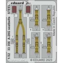 Eduard Accessories 33356 - 1:32 A-20G seatbelts STEEL 1/32 HKM