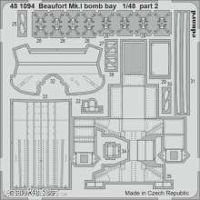 Eduard Accessories 481094 - 1:48 Beaufort Mk.I bomb bay for ICM