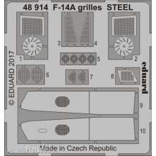 Eduard Accessories 48914 - F-14A grilles STEEL for Tamiya in 1:48