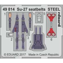 Eduard Accessories 49814 - Su-27 seatbelts STEEL for Hobby Boss in 1:48