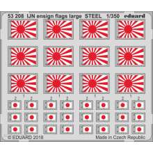 Eduard Accessories 53208 - IJN ensign flags large STEEL in 1:350