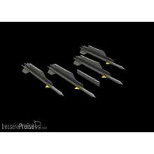 Eduard Accessories 672240 - R-3R missiles w/ pylons for MiG-21 for Eduard in 1:72