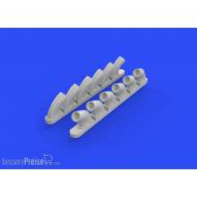 Eduard Accessories 648271 - P-40B exhaust stacks for Airfix in 1:48