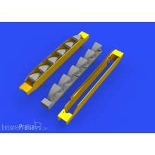 Eduard Accessories 648402 - Bf 109G-6 exhaust stacks for Tamiya in 1:48