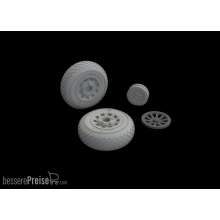 Eduard Accessories 648494 - P-51D wheels diamond tread for Eduard in 1:48