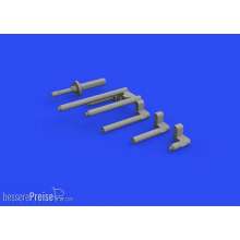 Eduard Accessories 648789 - 1:48 P-38J gun barrels PRINT for TAMIYA