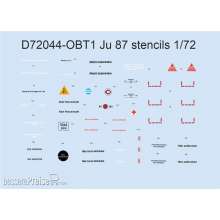 Eduard Accessories D72044 - 1:72 Ju 87 stencils for ACADEMY/AIRFIX/ITALERI/REVELL