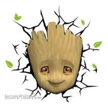 3Dlight 3DL93457 - Marvel 3D LED Leuchte Baby Groot Face 3D