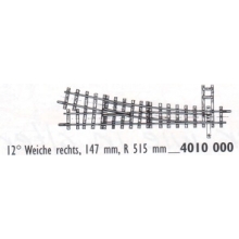 Bemo 4010000 - 12° Weiche rechts, 147mm, R 517