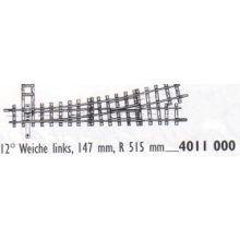 Bemo 4011000 - 12° Weiche links, 147mm, R 517