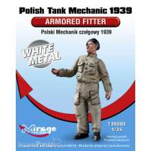 Mirage Hobby 135003 - Polish Tank Mechanic 1939 Armored Fitter White Metal in 1:35