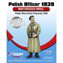 Mirage Hobby 135005 - Polish Officer1939 Motorised Brig.WhiteM White Metal in 1:35